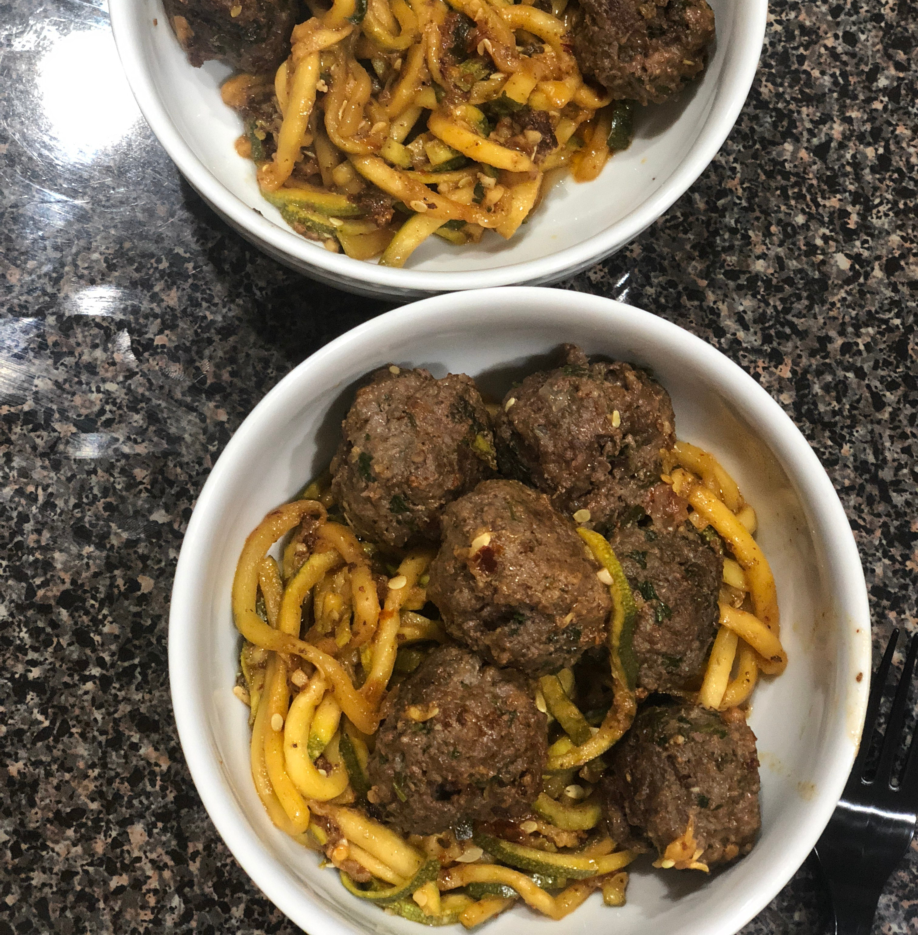 What I Cooked Last Week - Garlic Butter Meatballs w/ Lemon Zucchini Noodles